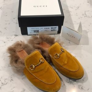 Gucci Princetown Velvet Slipper size 37